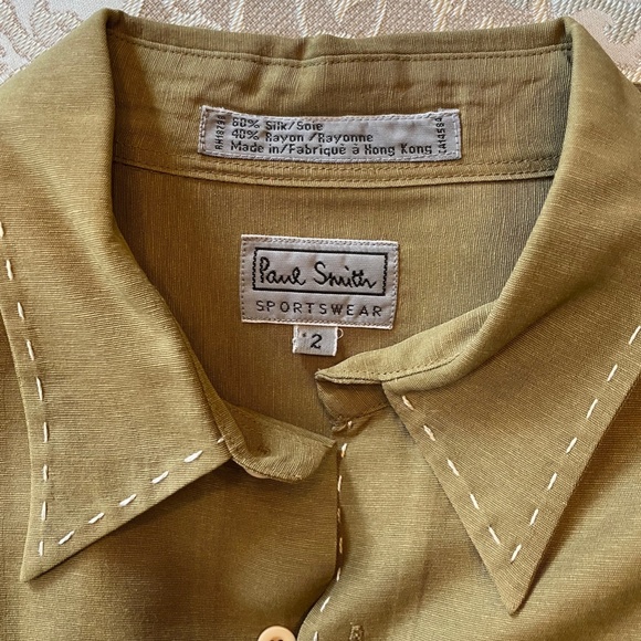 Paul Smith Silk Blend Shirt with Stitching Detail Large - Picture 3 of 6